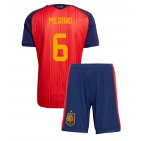 Spanien Mikel Merino #6 Hemmaställ Barn VM 2026 Korta ärmar (+ Korta byxor)